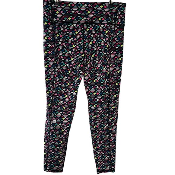Victoria's Secret VSX Sport Womens Multi Colored Geometric Wide Waist Leggings L - Picture 7 of 12